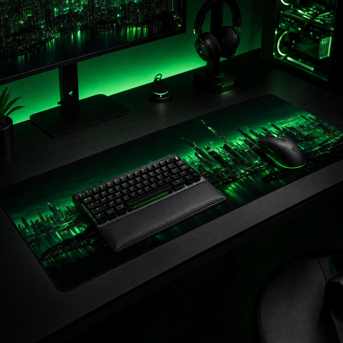 Premium Neon City Desk Mat