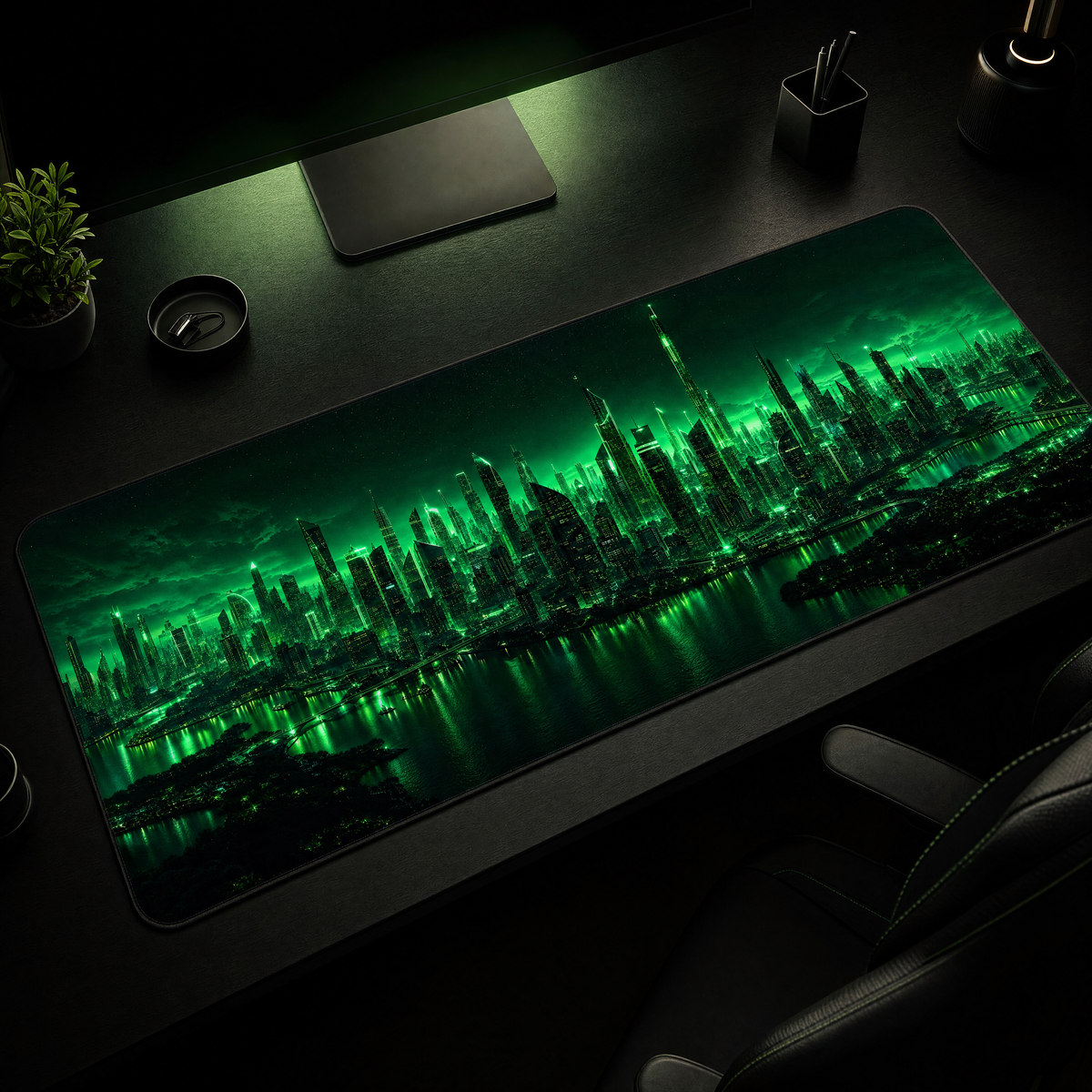 Premium Neon City Desk Mat